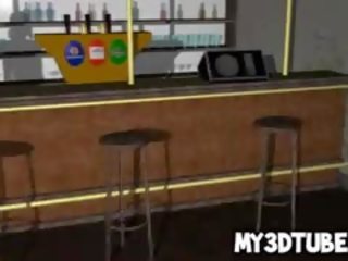 Sensational 3d karikatura ryšavý enchantress dostane v prdeli podle a zombií