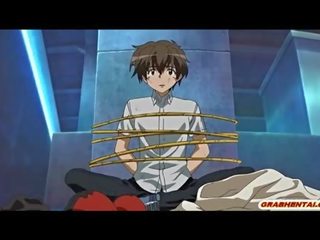Roped Hentai juvenile Watching Her damsel Friends Gangbang By Bandits