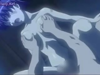 Tóc thắt bím hentai nhận twat hơi say