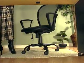 Secretary Masturbating Under the Desk