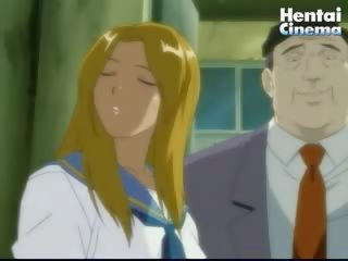 Hot hentai stunner gets humiliated in the publik kakus