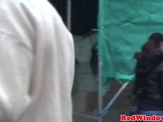 토실 토실 살찐 네덜란드 호위 바보 jizzed 에 카메라