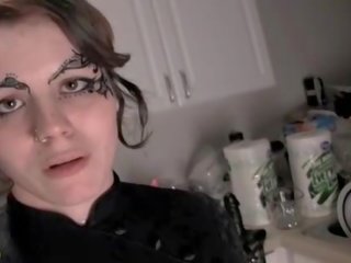 Piss street girl Lily is collared and leashed