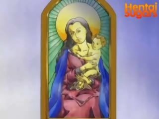 Привабливий хентай черниця отримує її манда трахкав добре і жорсткий