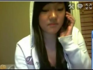 Sweet Asian lover Flashing On Camera