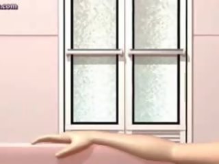 Animated Teen strumpet Jerks penis
