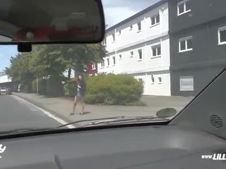 青少年 年輕 女 picked 向上 和 性交 戶外 和 公 業餘