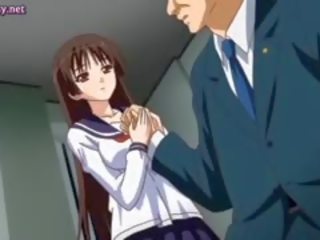 Anime teenie screwed sa pamamagitan ng kanya guro