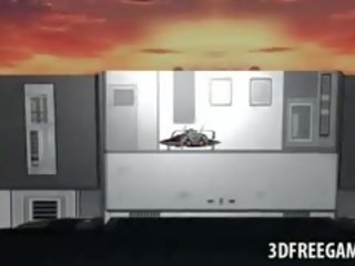 Nádherný 3d karikatura blondýnka krása dostane ji kočička olízl