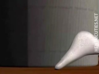 Gagged 3D anime street girl gets fucked