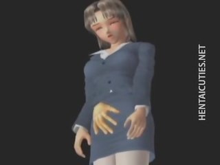 3D anime angel gets pussy rubbed