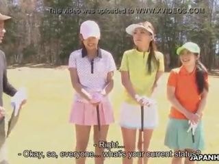 Asian golf slut gets fucked on the ninth hole