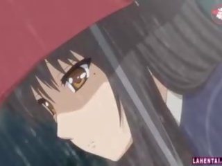 Hentai sweetheart makakakuha ng fondled at fucked sa ang banyo