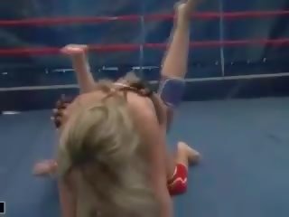 Elite blondes fighting with each other