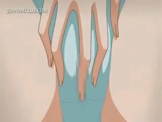 Аніме mademoiselle відкриття ноги для a неймовірний манда лизати