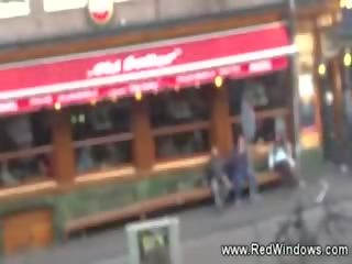 Real Dutch hooker riding tourists dick