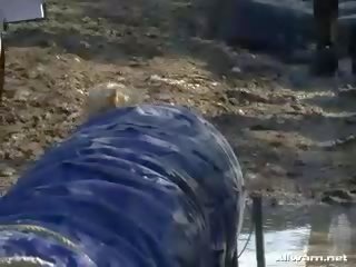 Incredible MILF bitches put into army training in fascinating clothes