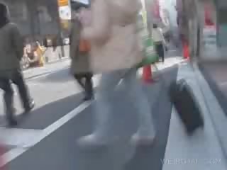 Asian sweeties talked into adult movie