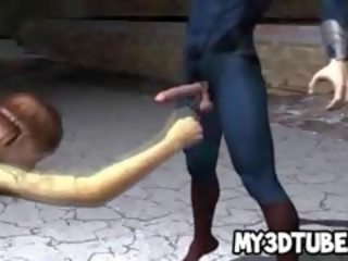 3d diva double teamed by two sexually aroused superheroes