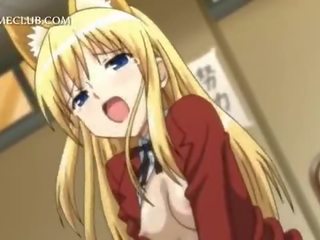Fragile hentai blondýnka kozičky olízl a píča bušil
