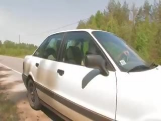 Amazing Princess Threesome In The Car