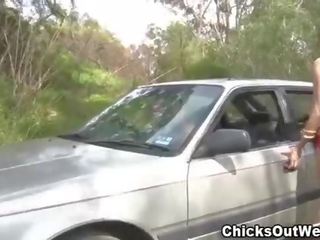 Real outdoor cumshots immediately following fucking and oral