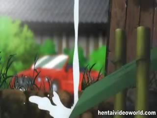 Стар юношески чука голям гаф манга дъщеря в и двете дупки