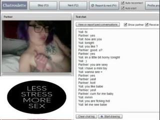 Chatroulette 100 - hot to trot Lesbian Tattoed looking fun