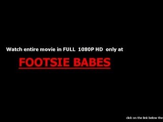 Young female having footsie fun