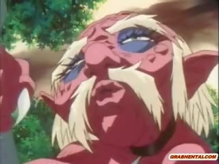 Svalnatý hentai netvor těžký boj