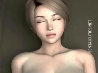 Prsatá 3d anime stunner dostane kozičky v prdeli