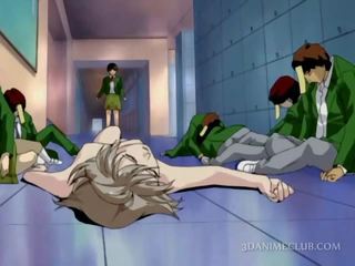 Teen hentai adult movie slaves wrapped and fucked by