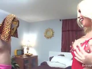 Masked wrestler is given an silit valentines gift from britney amber