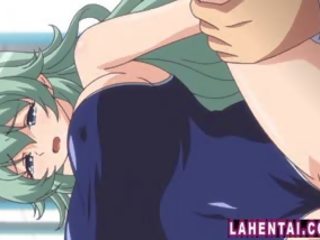 Hentai divinity In Swimsuit Gets Fingered And Analed