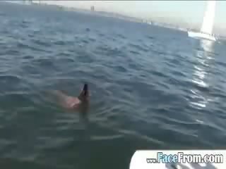 Outdoor dirty film with my exgirlfriend on boat