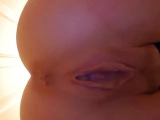 Flicking my clit and spreading my pussy start until I squirt all over the camera