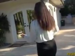 Alluring real estate agent fucks her client to go ahead the sale