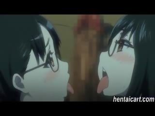 Hentai Girls Forced To Lick A Giant's youth prick