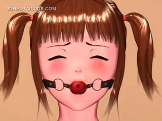Bonded hentai ginasta submitted para sexual provocação