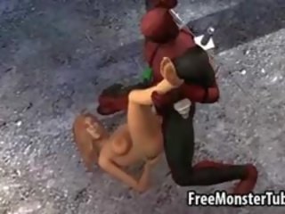 3d 金發 美女 越來越 性交 硬 由 deadpool