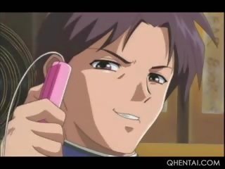 Chained Hentai teenager Gets Dripping Cunt Vibed And Fucked