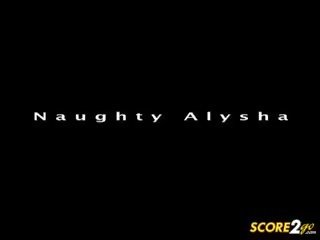Nghịch ngợm alysha talks...and fucks mình với khổng lồ đồ chơi!