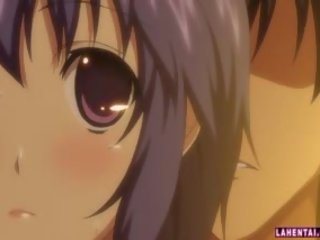 Malaki titted hentai feature makakakuha ng fondled at puke pumped