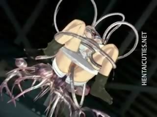3d anime goddess in tentacles gets fucked