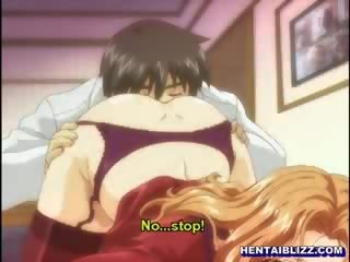 Hentai žena s obrovský šťavnatý juggové jízda na kuřátko chlapi dong