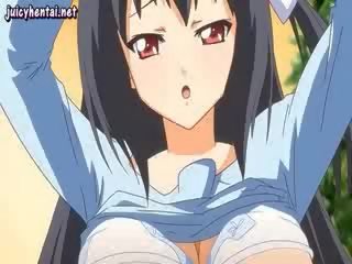Sweet manga babe gets drilled