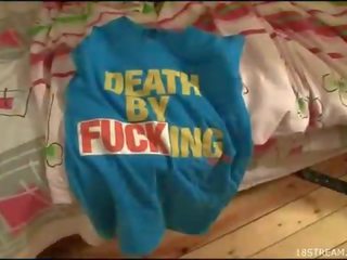 Babe with tiny tits long legs and round butt loves to screw