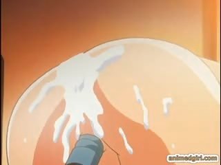 尼姑 無盡 dildoing 的陰戶 和 assfucking 由 healer