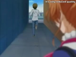 Daňmak gal pees while hard fuck in anime