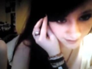 2 emo chicks flashing on web